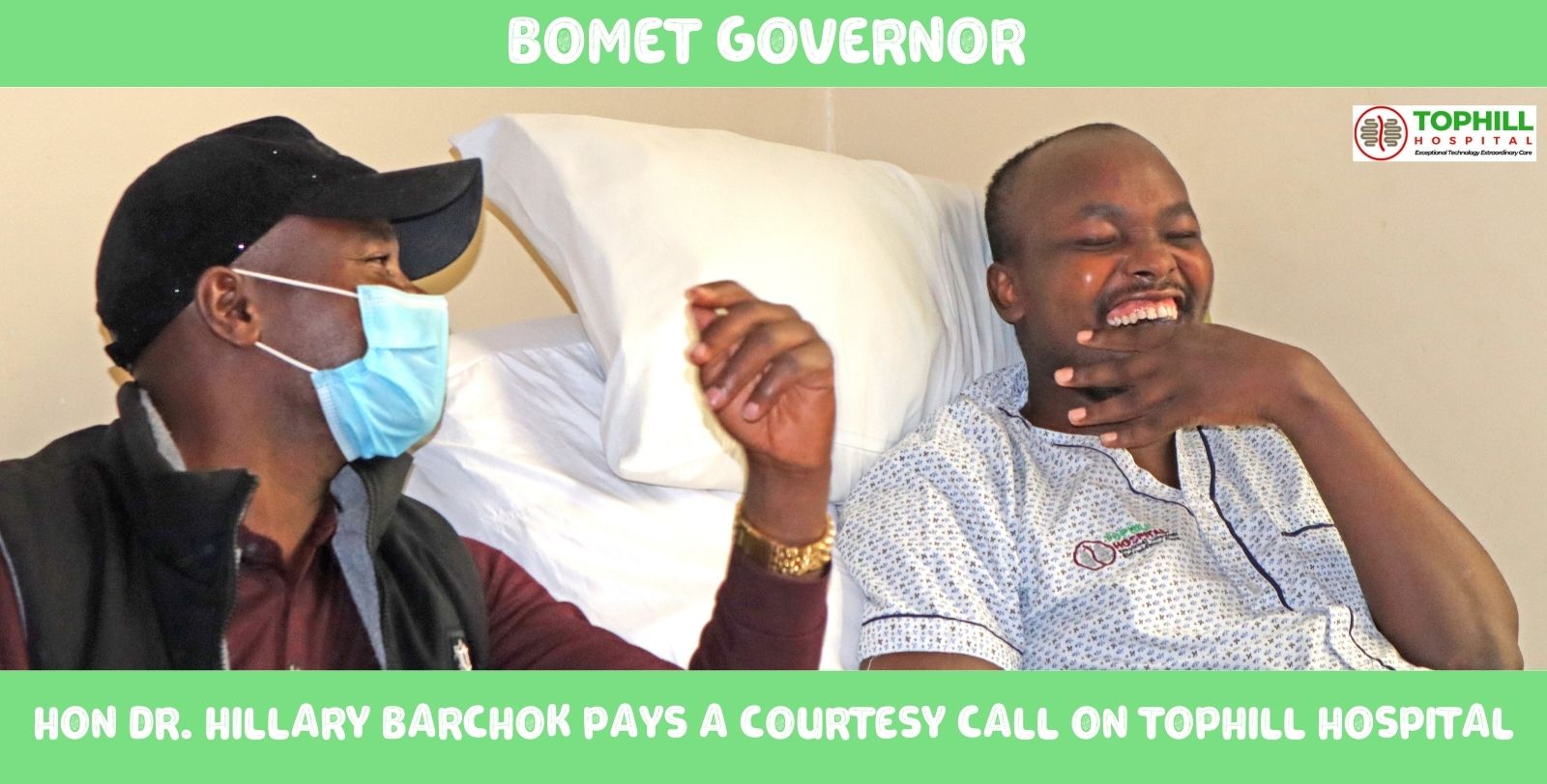 Bomet Governor Hon Dr. Hillary Barchok pays a courtesy call on Tophill Hospital